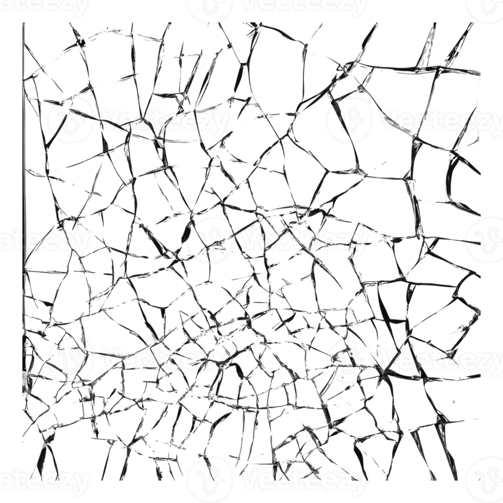 Cracks on white surface form patterns png