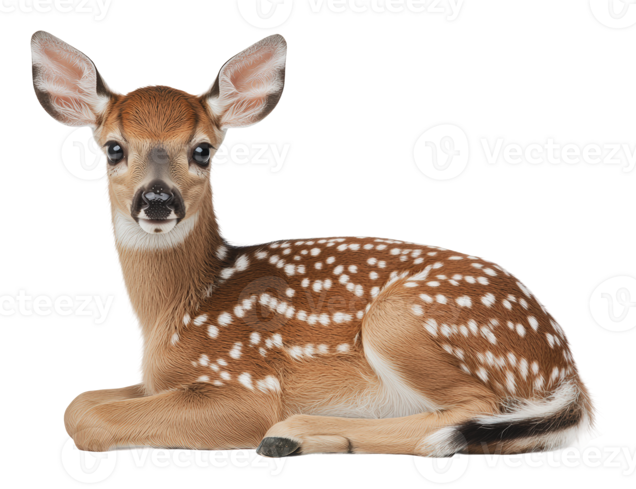 Young fawn resting quietly in natural habitat png