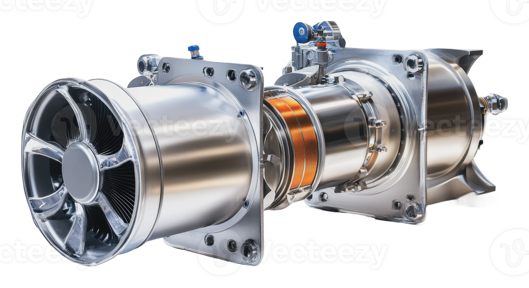Jet engine model showcasing detailed components png