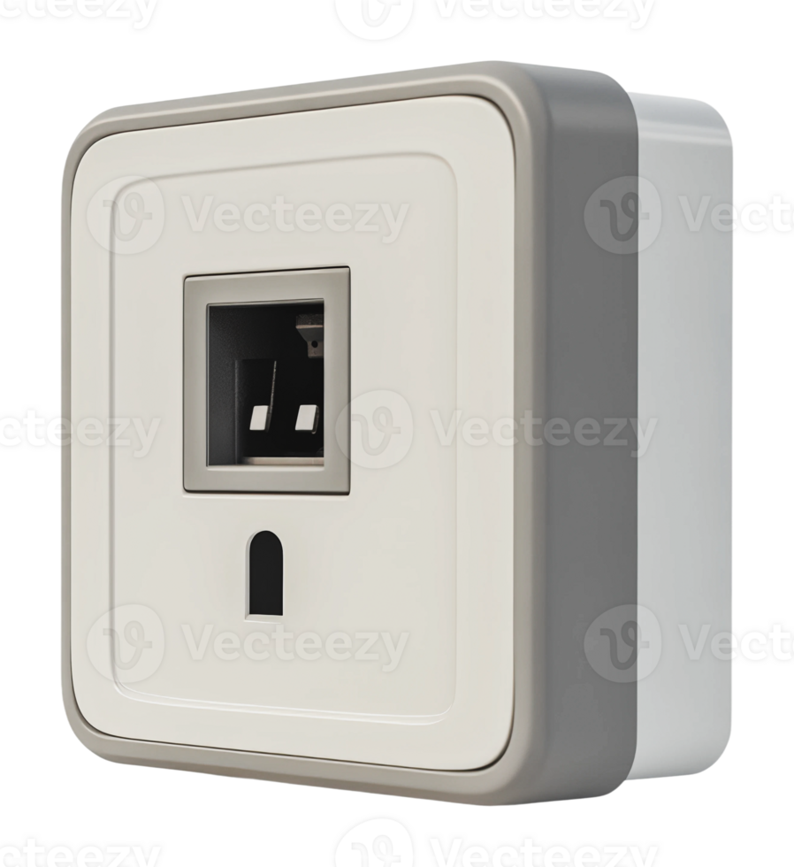 Modern wall outlet with dual functionality design png