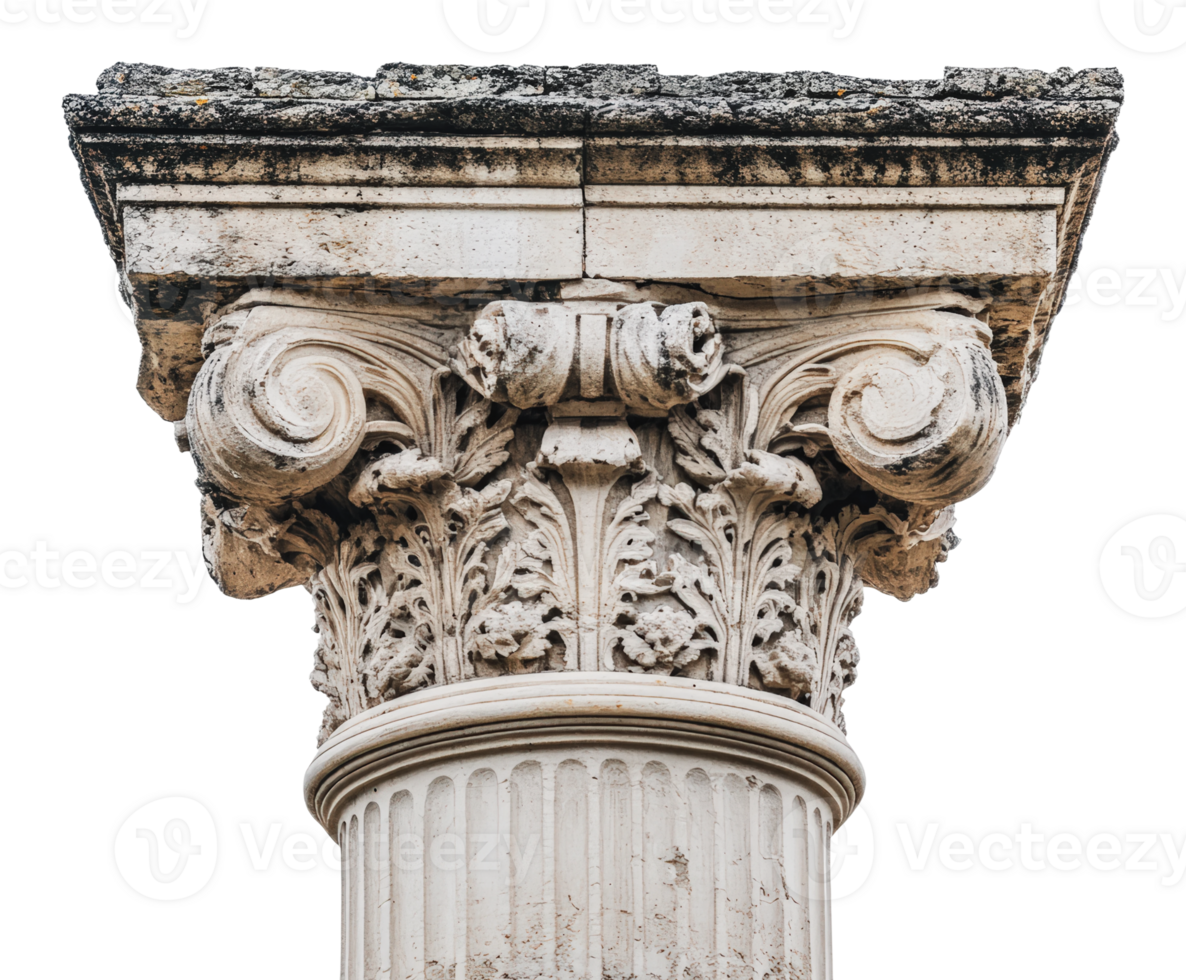 Ancient ruins' historic column detail png