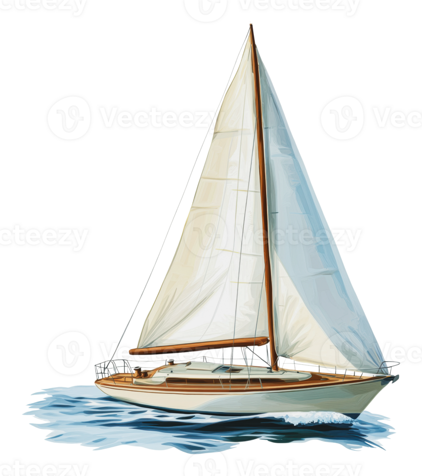Beautiful sailboat gliding across tranquil waters png