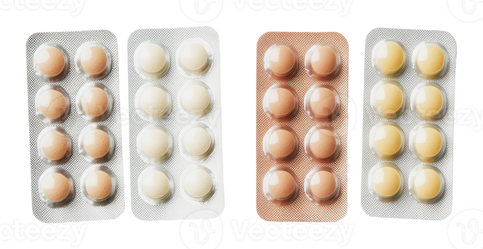 Tablets of various colors in packs png