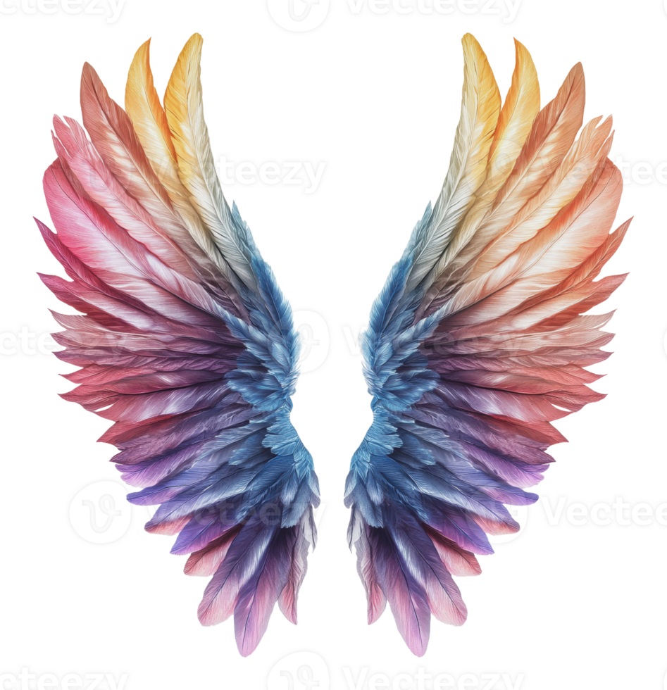 Vibrant feather wings offer striking contrast png