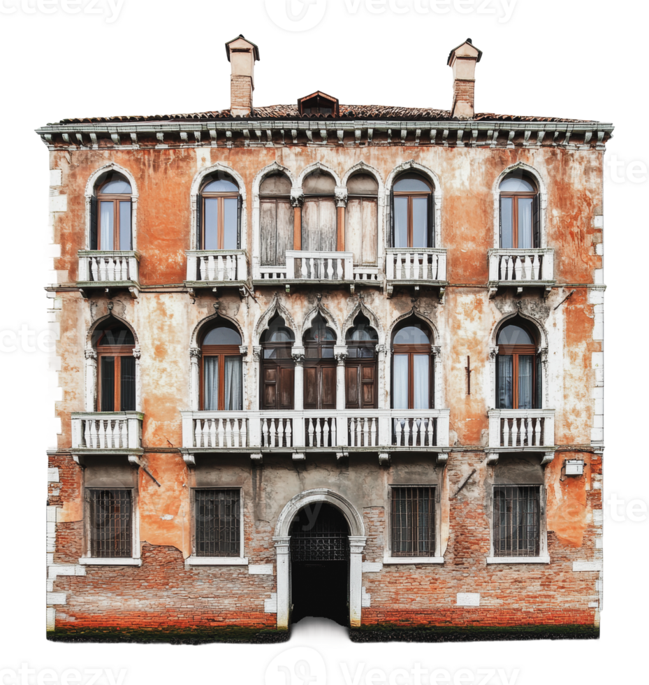Historic Venetian building with details png