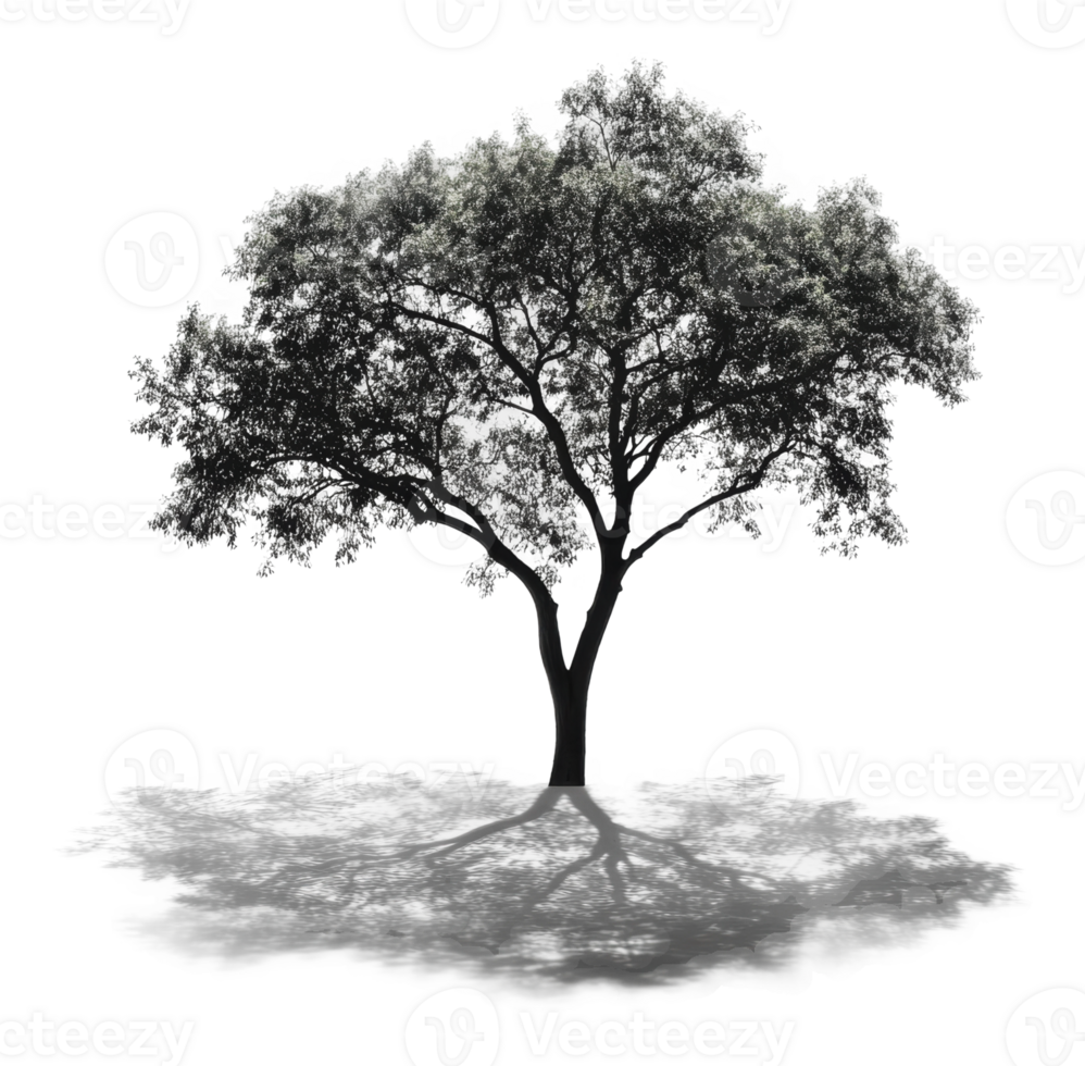 magnifique arbre moulage une ombre sur le sol png