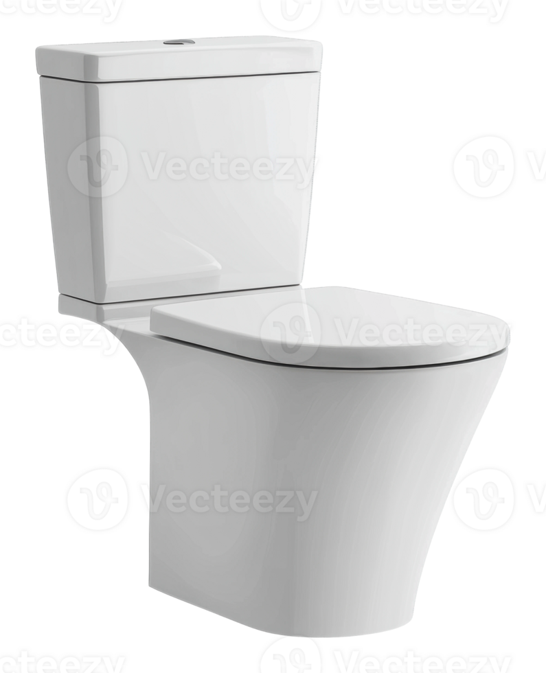 Modern white toilet design for bathroom settings png