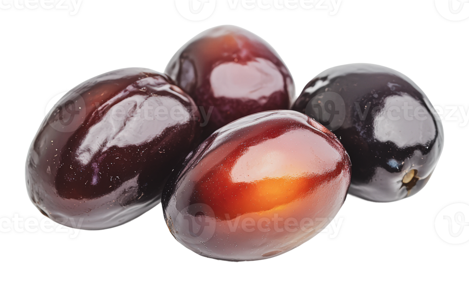 Freshly harvested dark olives in various shades png