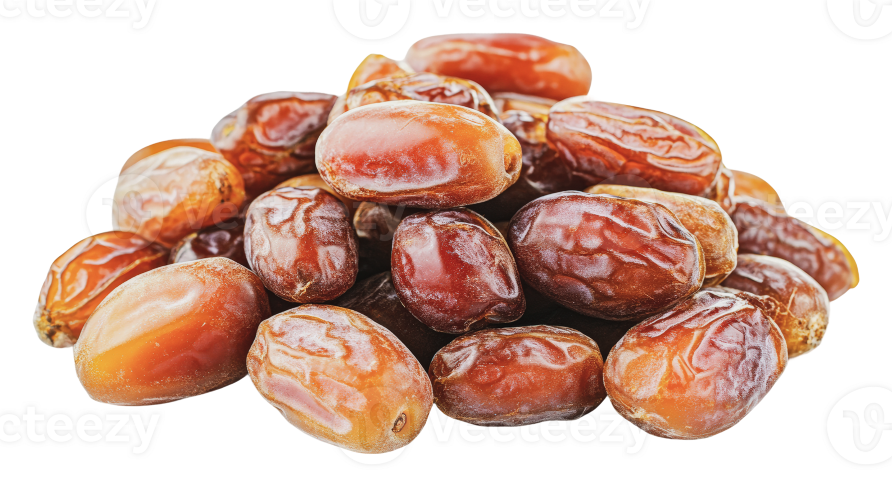 Fresh medjool dates piled on a white background png