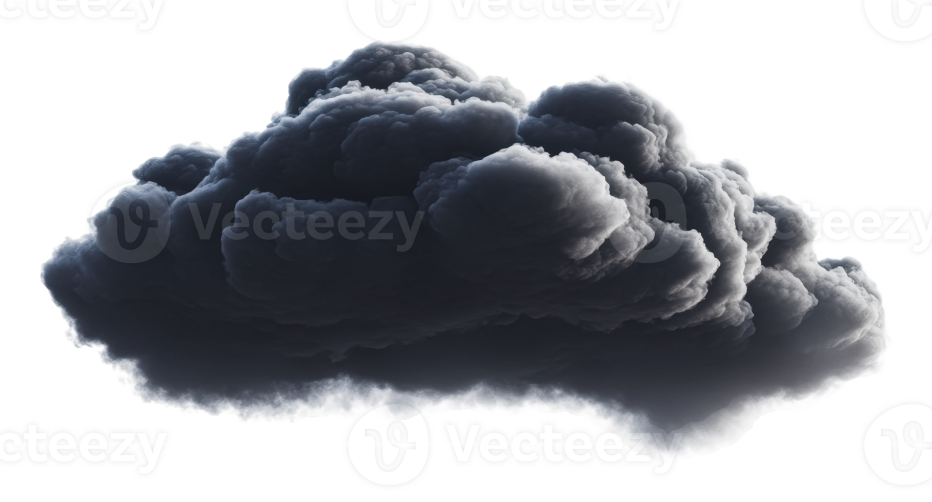 Dark storm cloud floating in a clear sky png