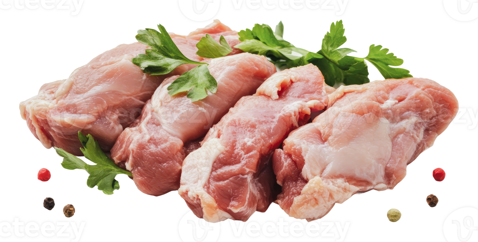 condimentado com ervas carne de porco cortes em exibição png