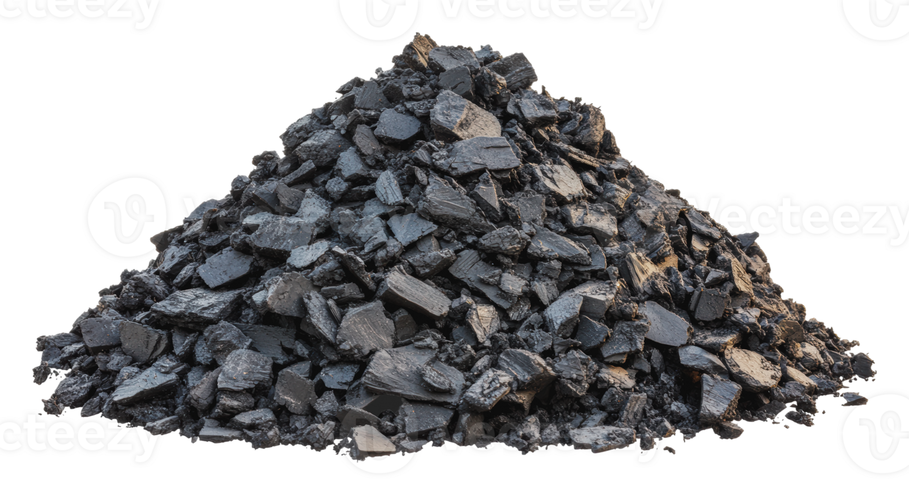 Pile of black coal ready for industrial use png