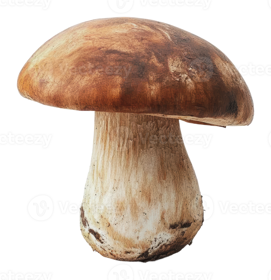 Large brown mushroom fresh from the forest png