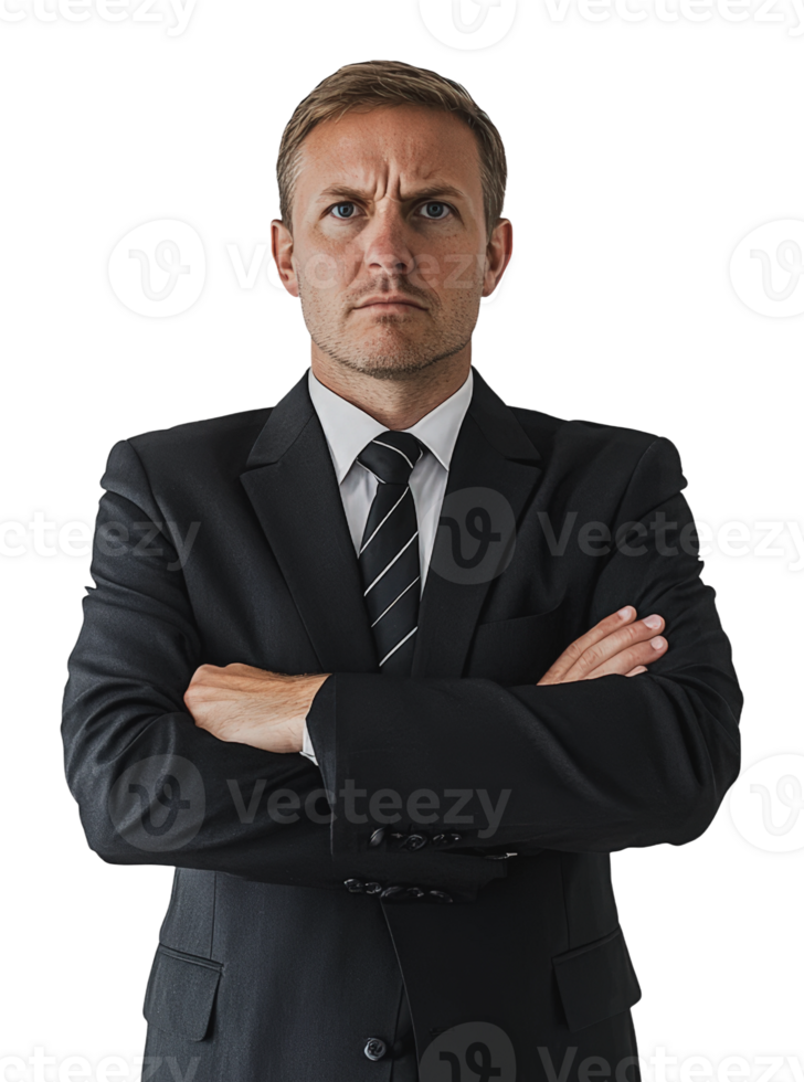 Confident businessman in formal wear png