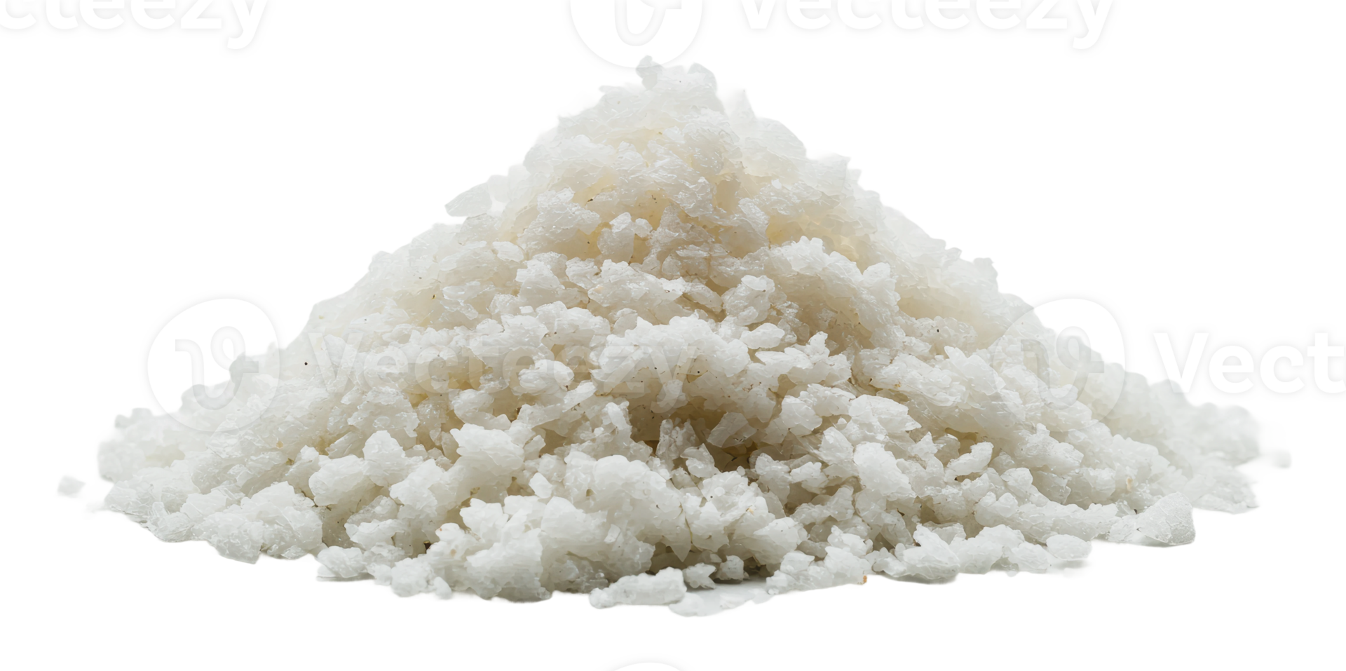 Sea salt pile on a white surface for culinary use png