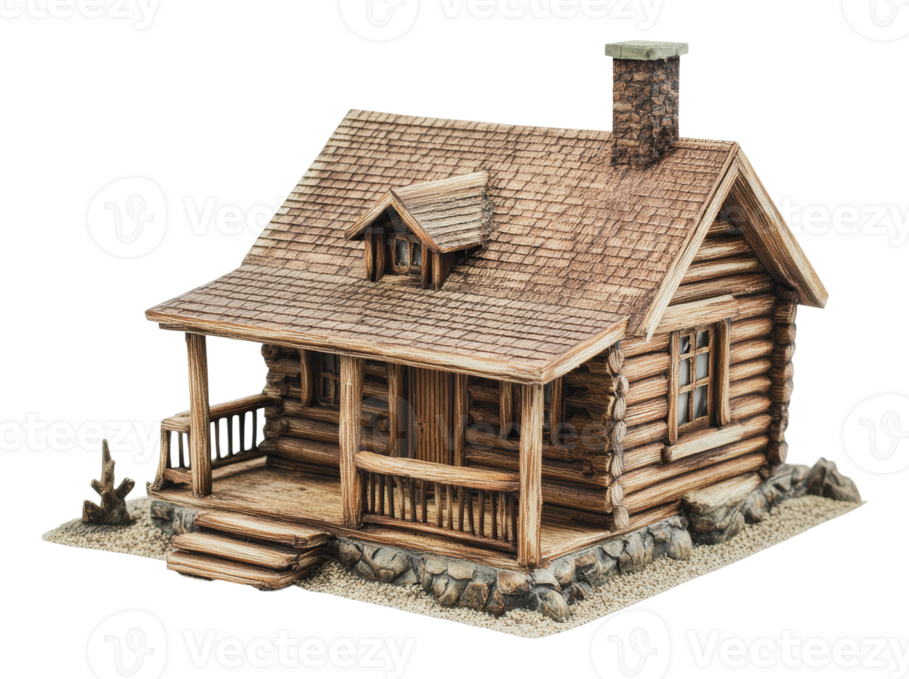 Wooden cabin model for collectors png