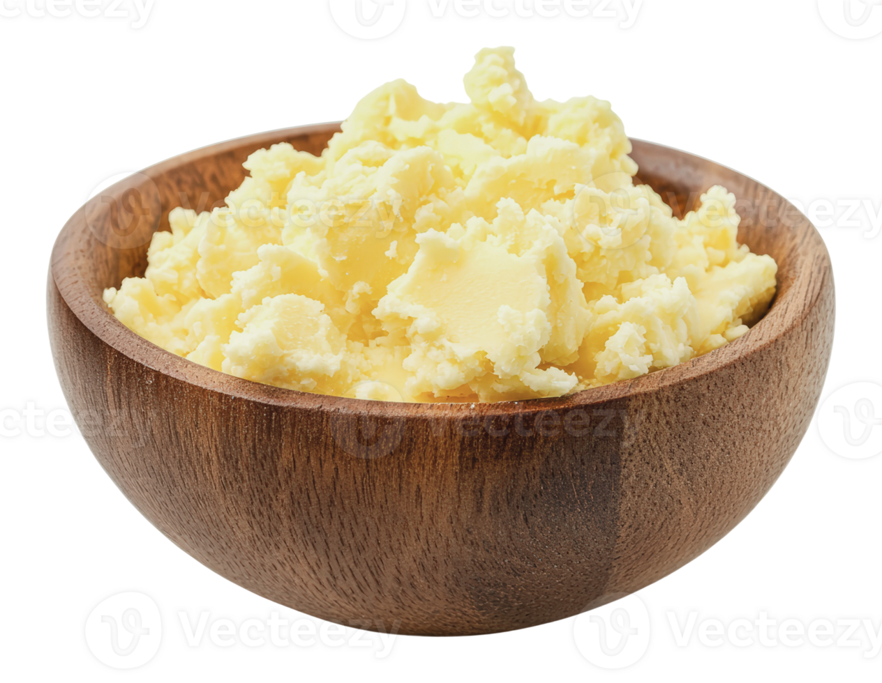 Creamy butter served in a wooden bowl for cooking png