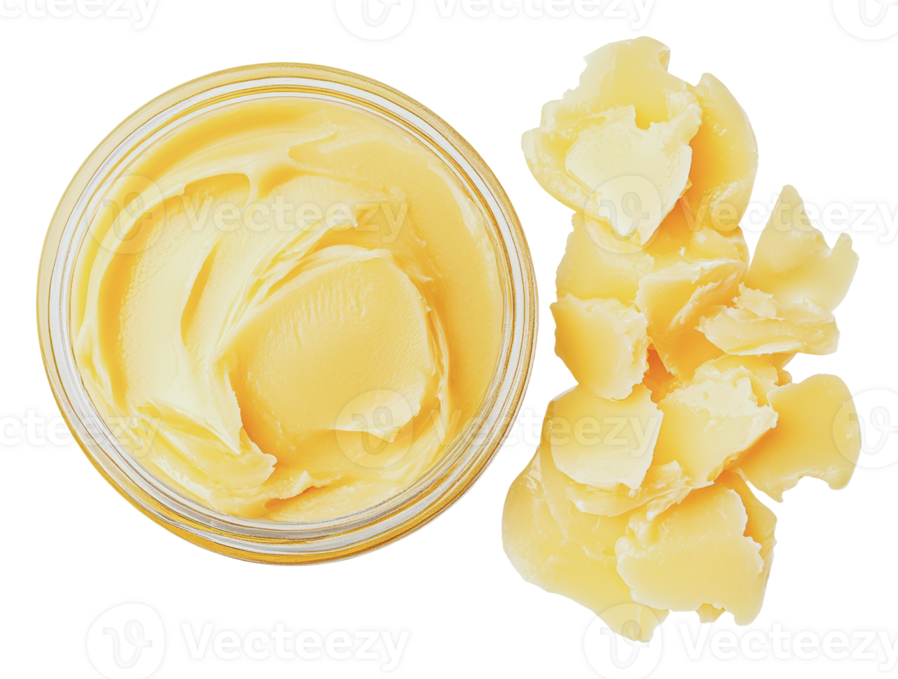 Natural body butter in jar with soft texture png