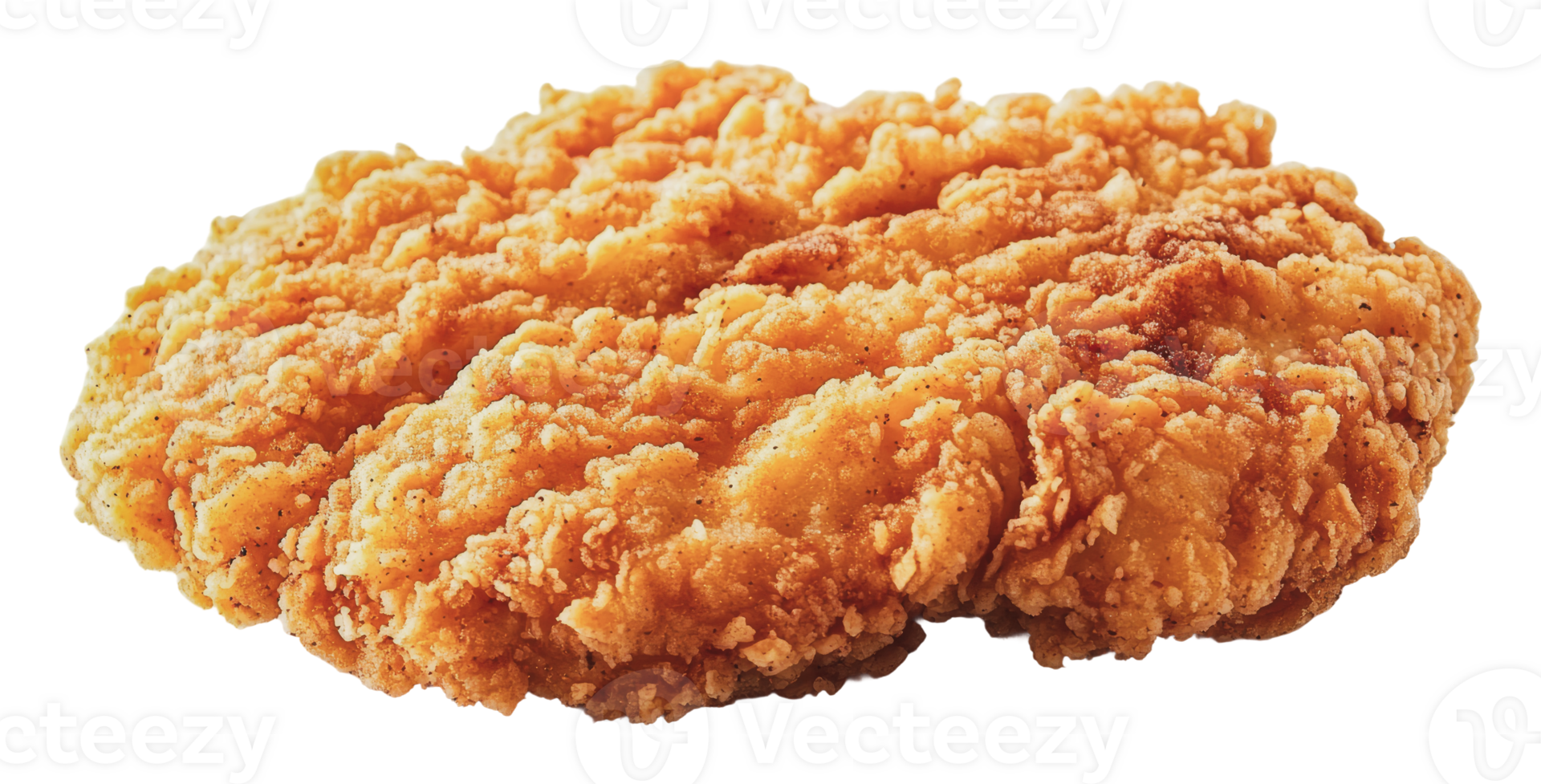 Crispy golden fried chicken cutlet ready to eat png