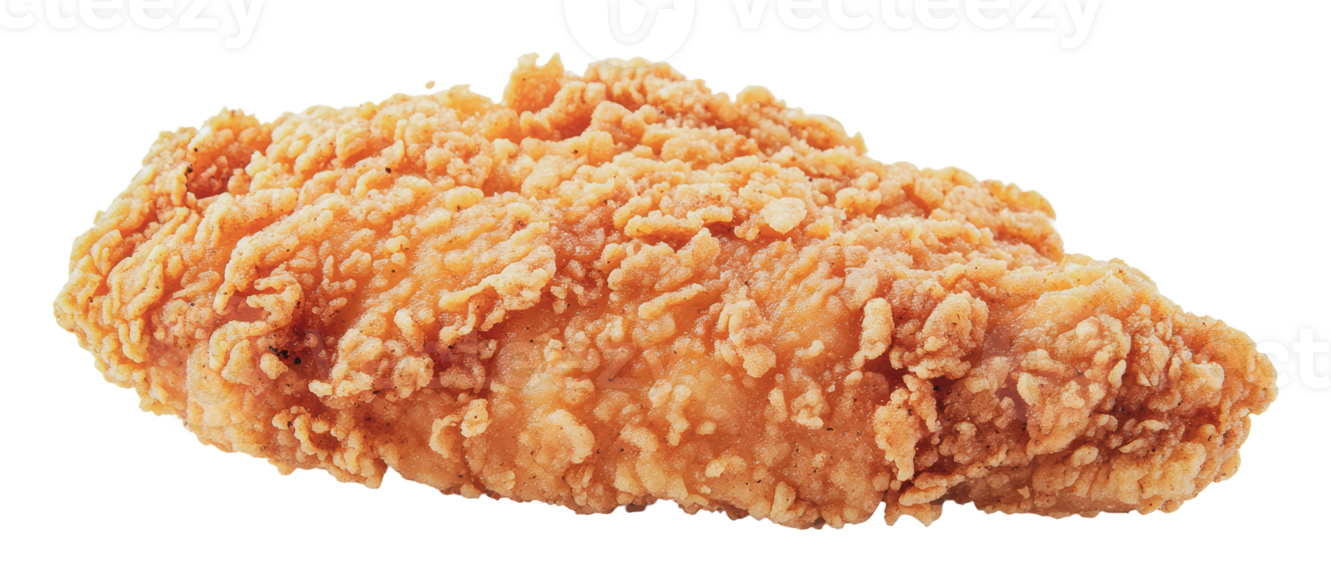 Crispy fried chicken fillet on a plain background png