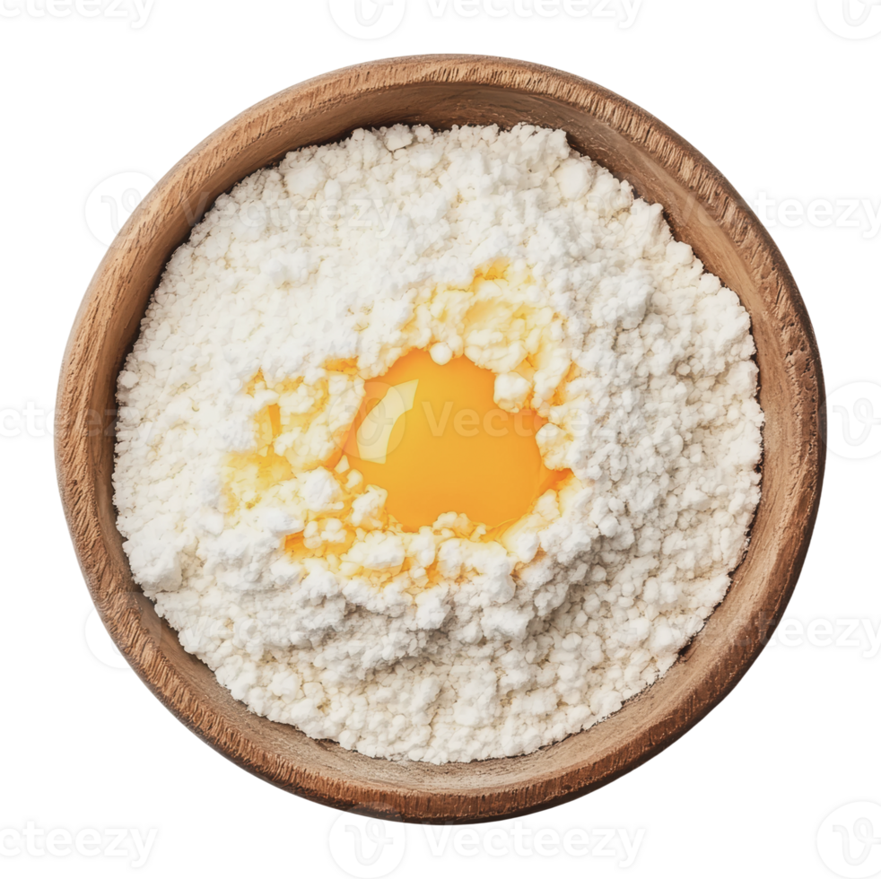 Mixing flour and egg for baking preparations png