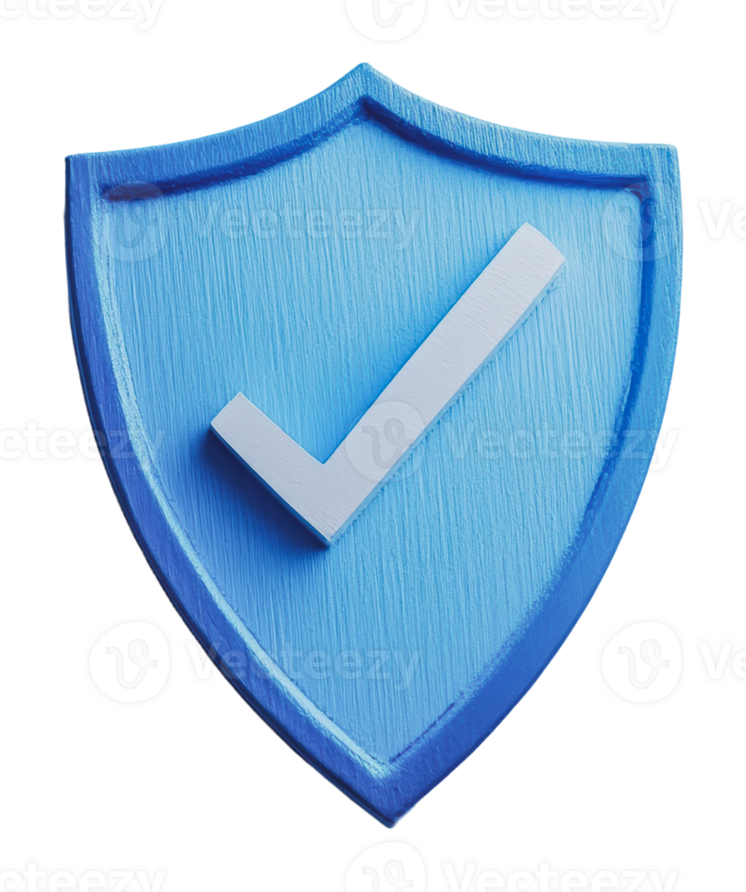 Blue shield with checkmark symbolizes security png
