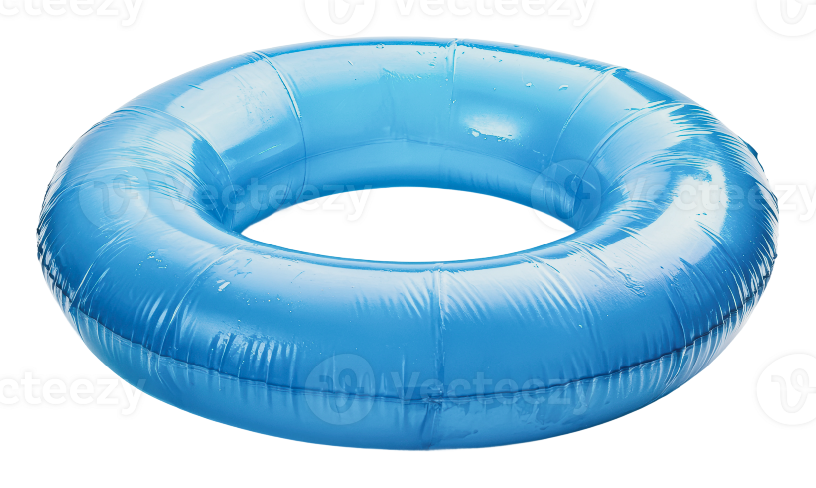 Bright blue inflatable float for summer fun png