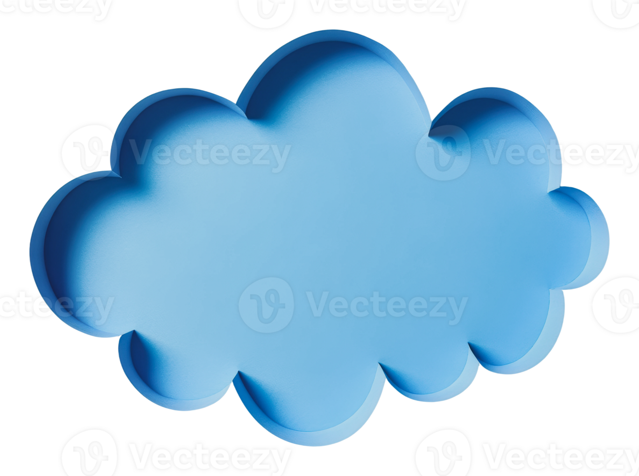 Creative blue cloud shape for design purposes png