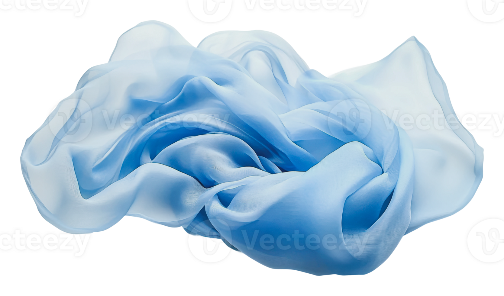 Light blue fabric draped elegantly on display png