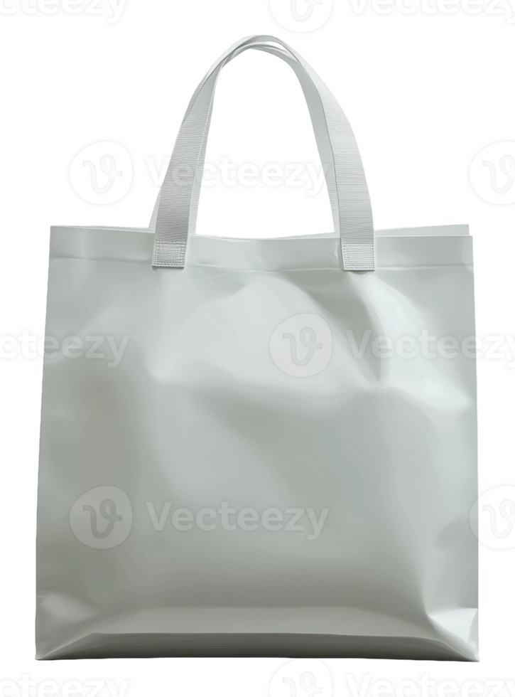 Stylish gray tote bag with sturdy handles png