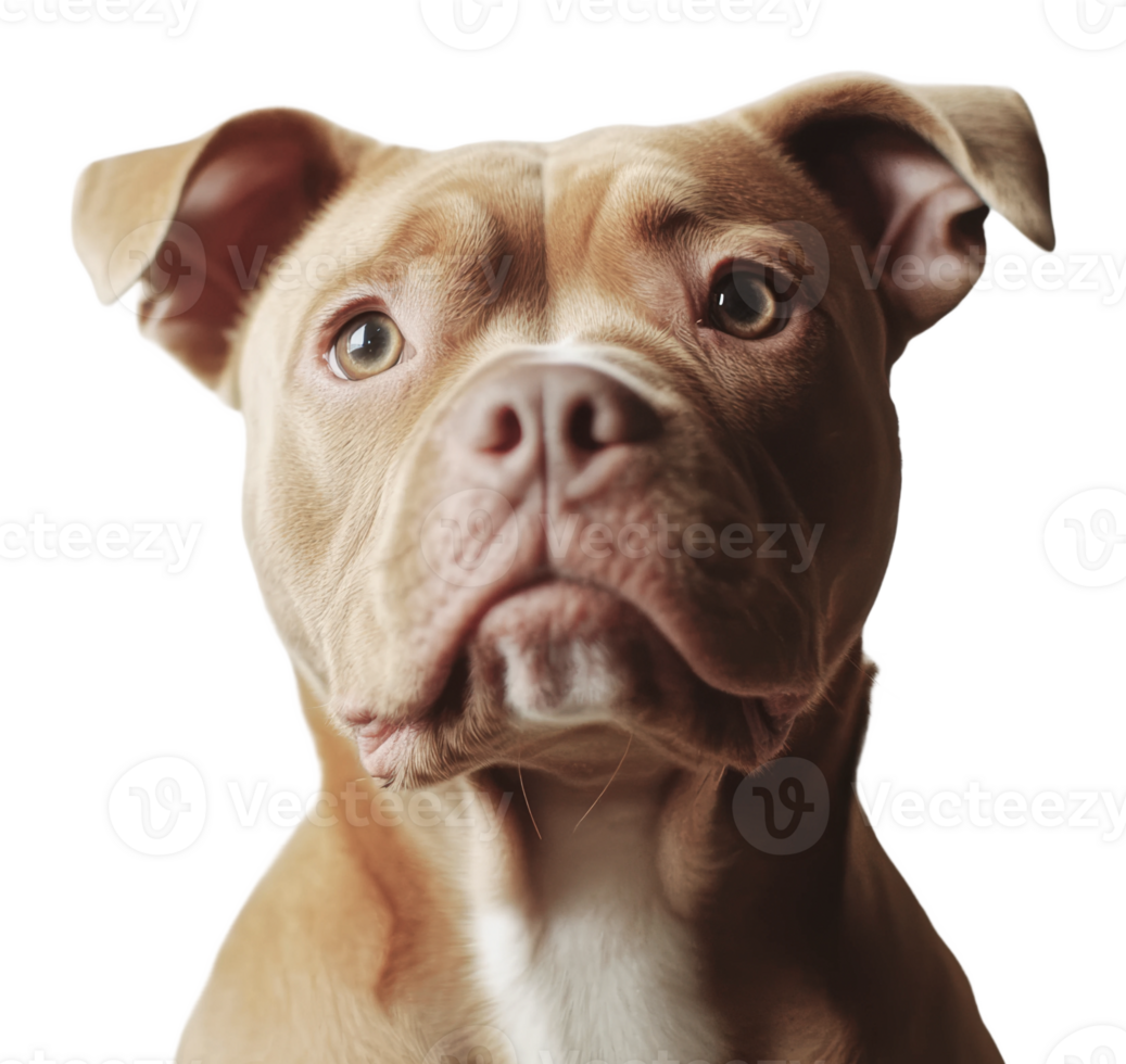 Dog looking directly at the camera indoors png