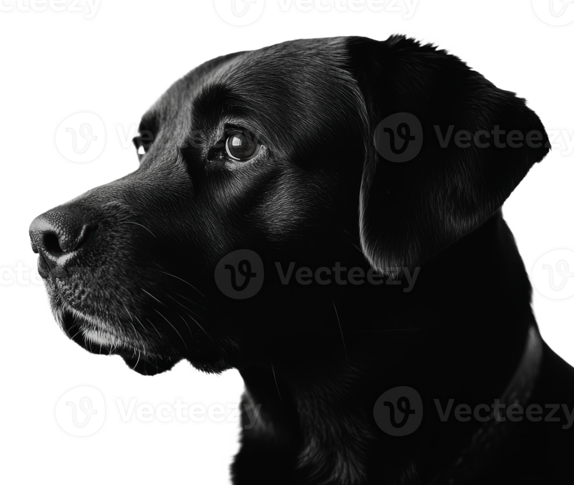 Black lab on white background png