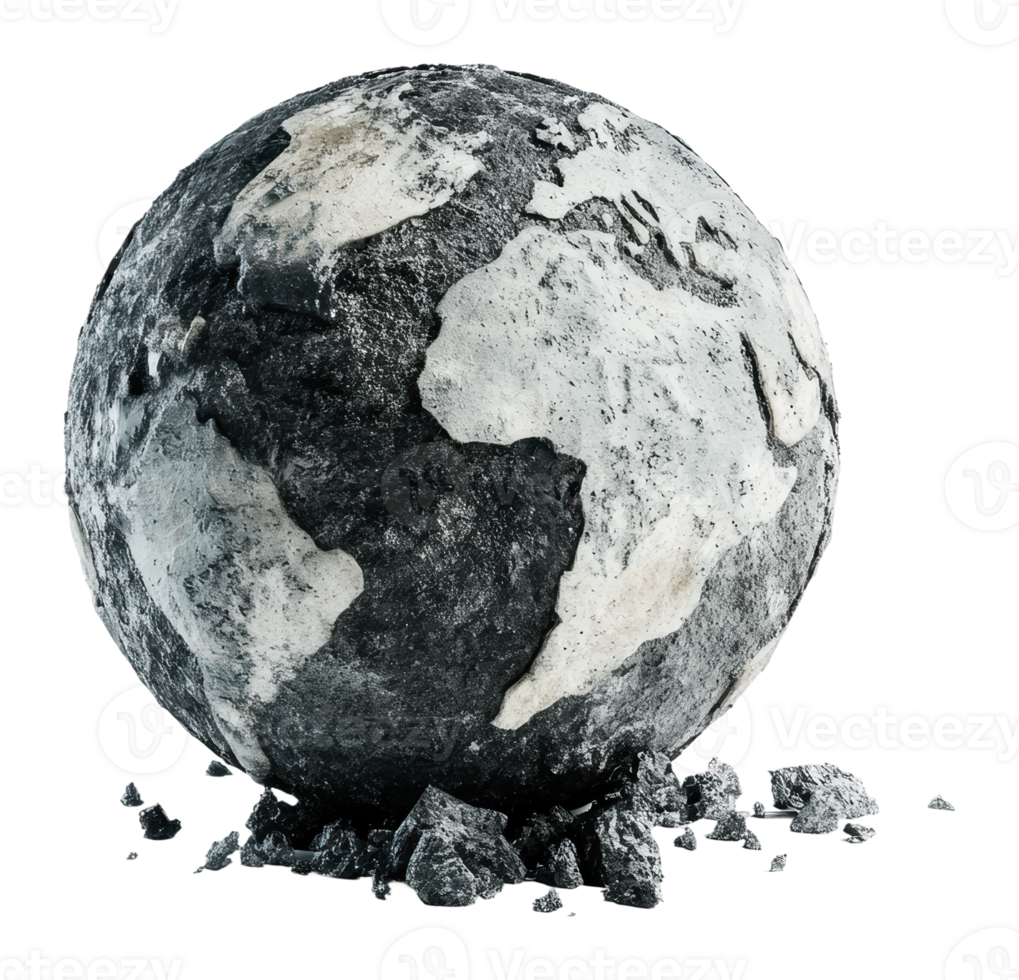 Earth model representing environmental changes png
