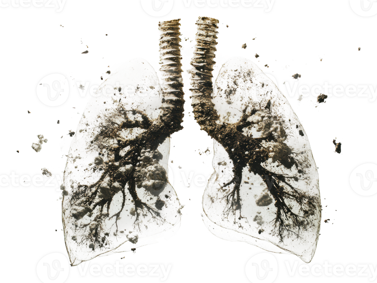 Pollutants in lungs show environmental harm png