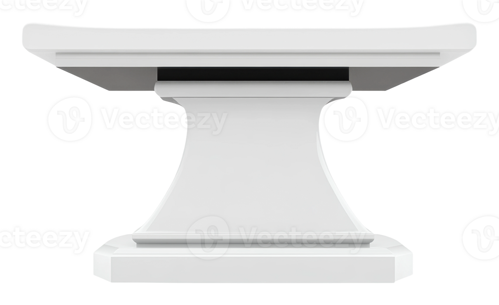 Elegant white pedestal table for modern decor png