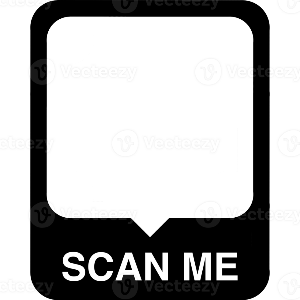 QR code frame. QR code. Scan me. Social media applications code. png