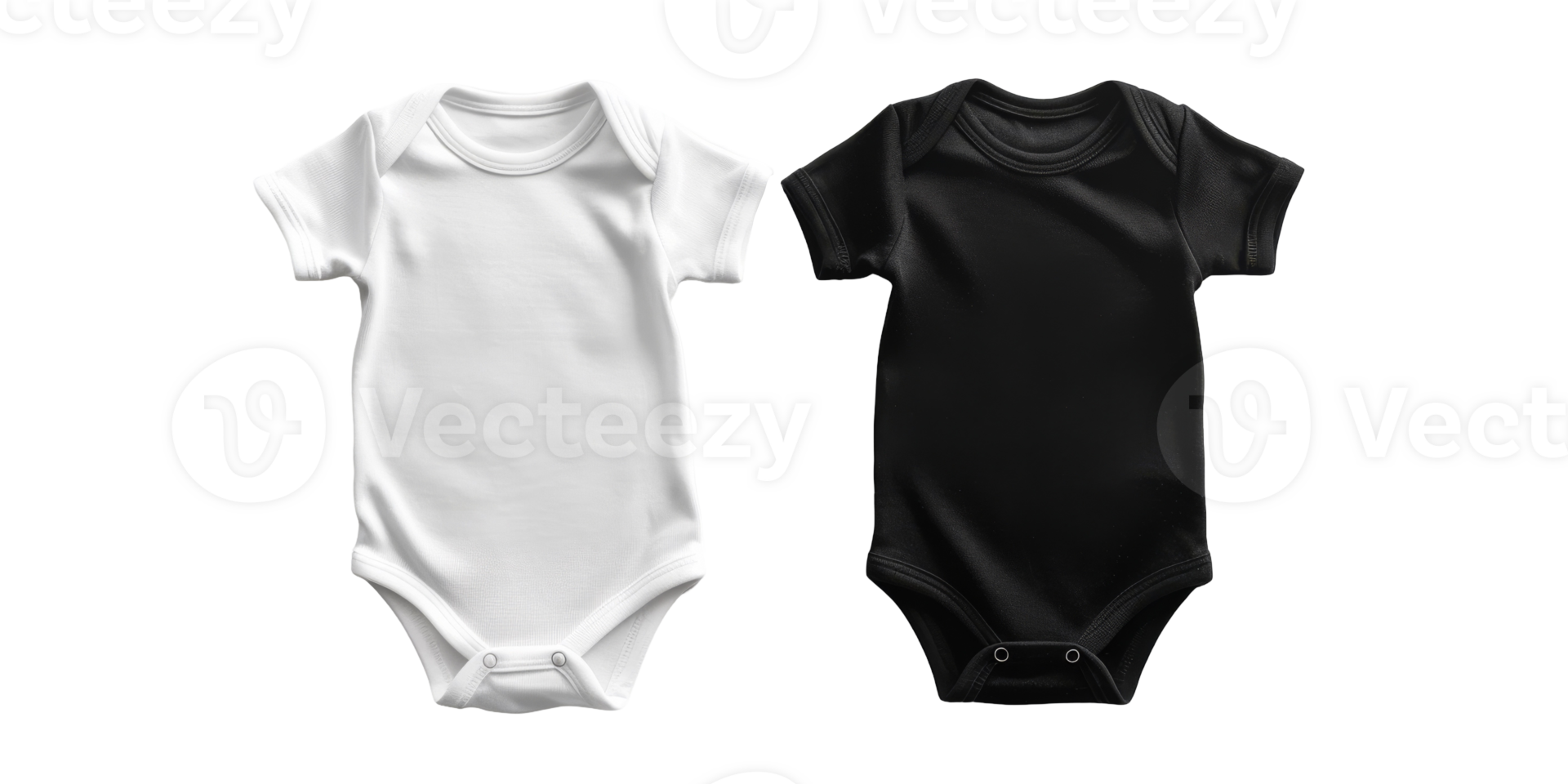 Black and White Baby Bodysuits. Soft Newborn Apparel. Black and White Onesies png