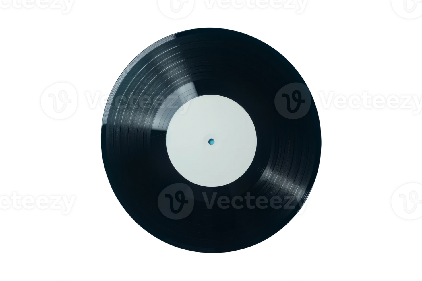 A Close-Up of a Vintage Vinyl Record Against a Light Blue Background png