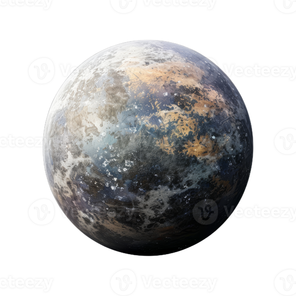 Textured Surface of an Extraterrestrial Planet. Detailed View of a Rocky Celestial Body png