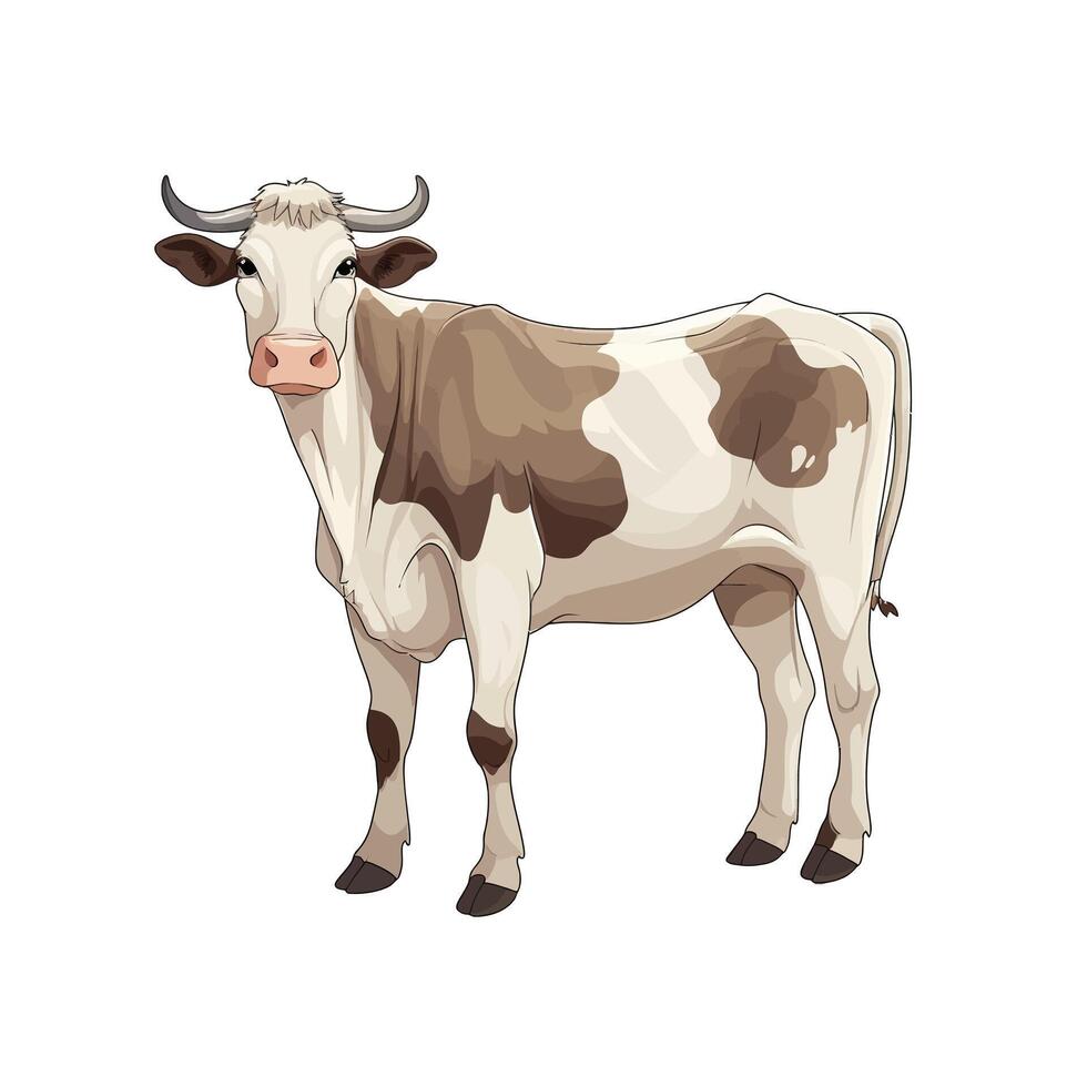 Elegant Cow Illustration for Farm vector