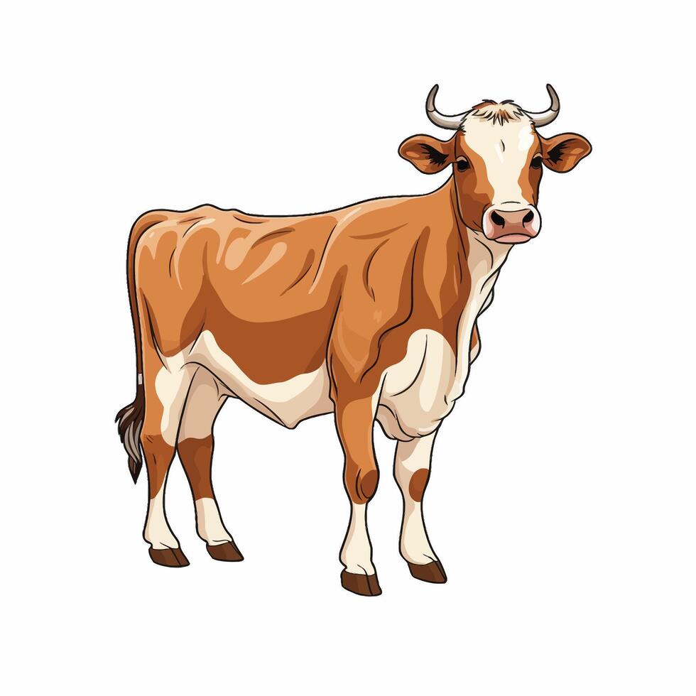 Realistic Cow Illustration vector