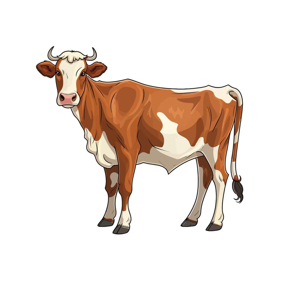 Unique Cow Illustration for Creative Idea vector