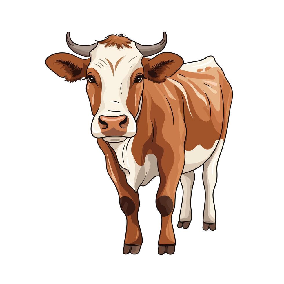 Silhouette Cow Illustration for Minimalist Design vector