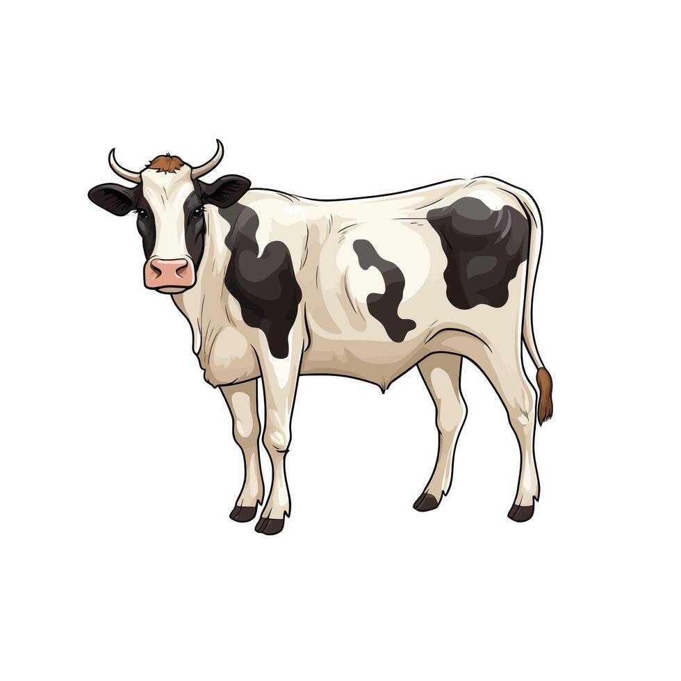 High-Resolution Cow Illustration for Stock Use vector
