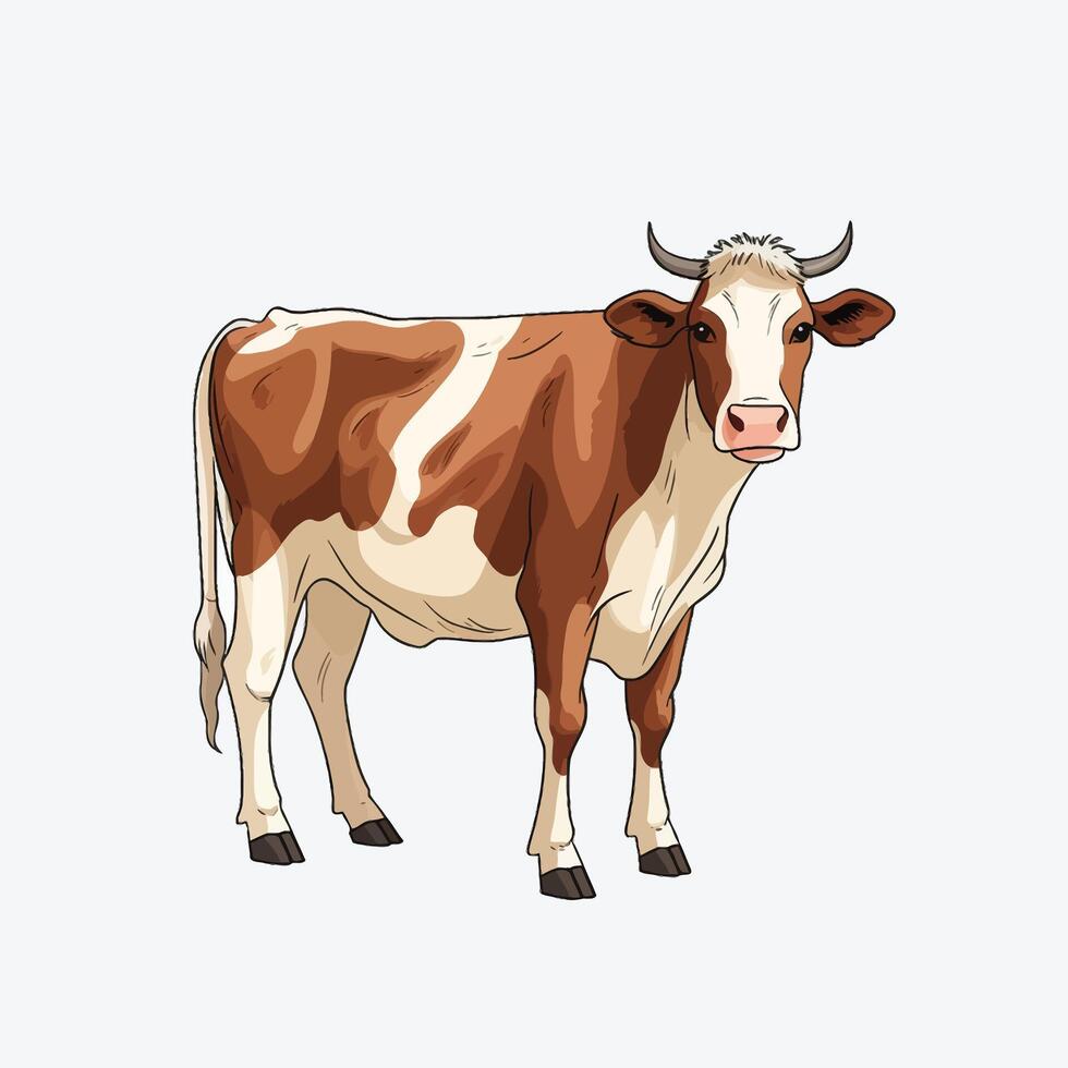 Abstract Cow Illustration for Creative vector