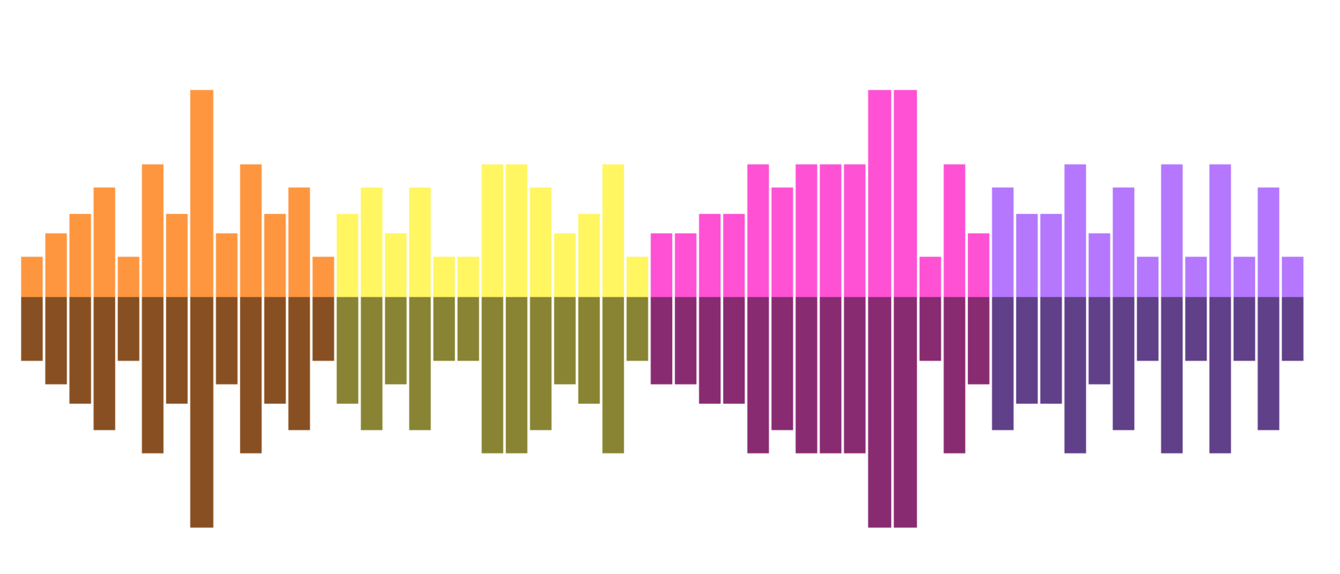 colorful sound wave icon on transparent background png