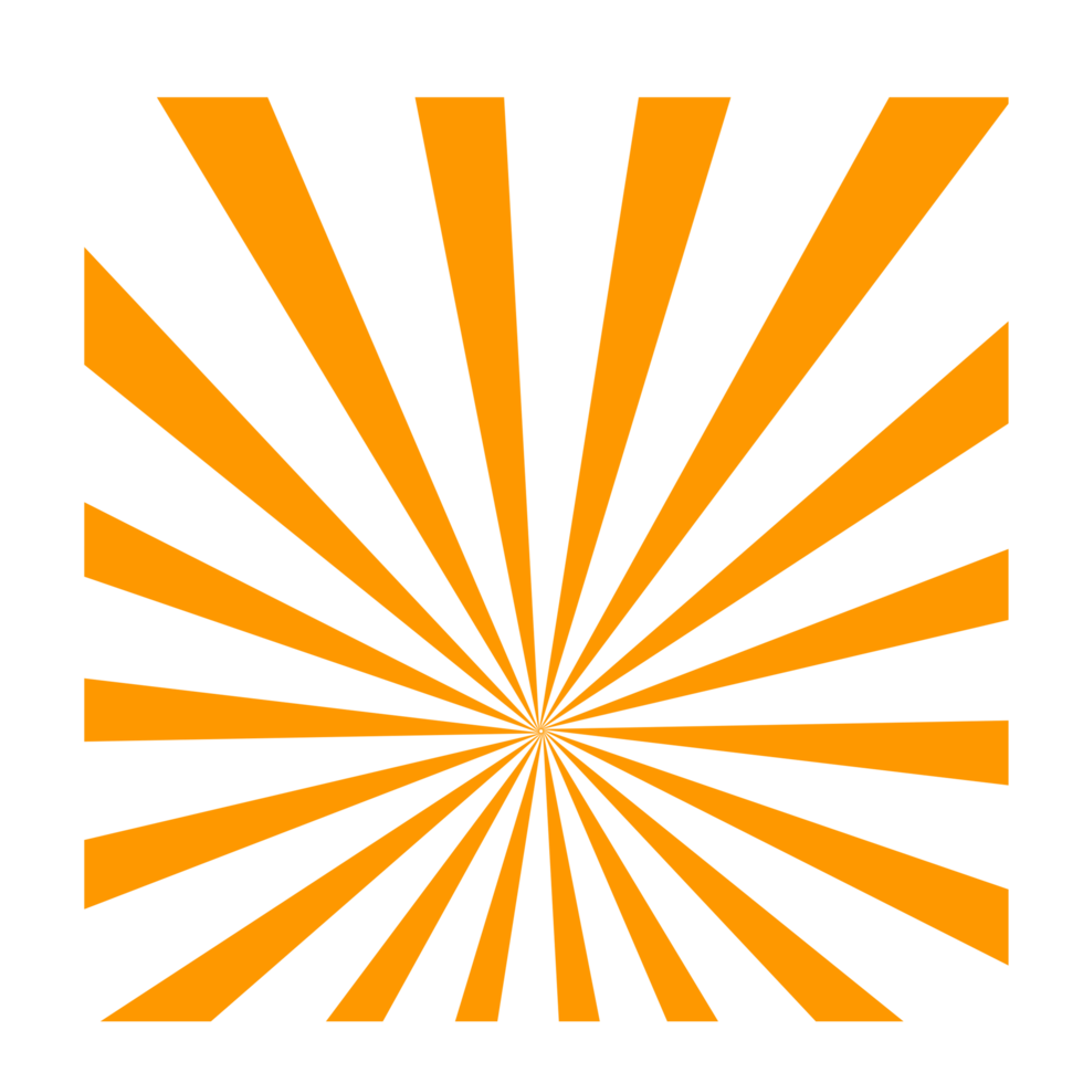 abstract orange sunburst graphic png