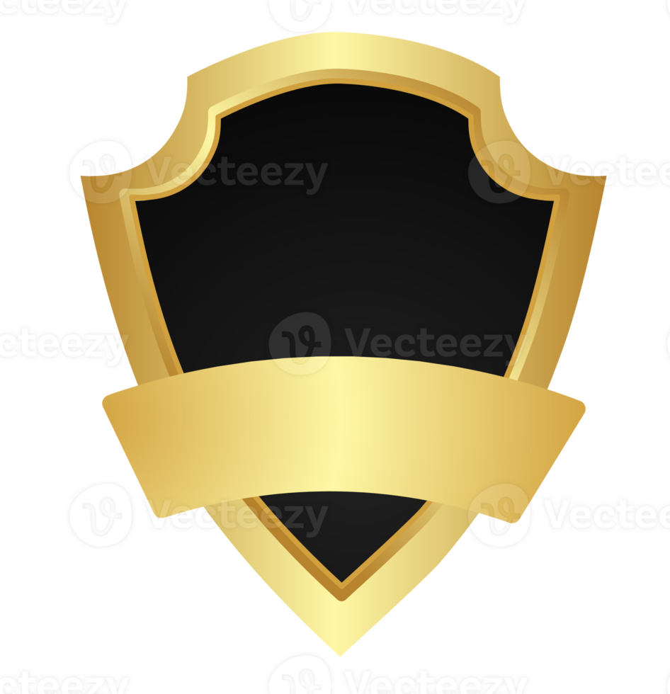 gold shield icon on transparent background png