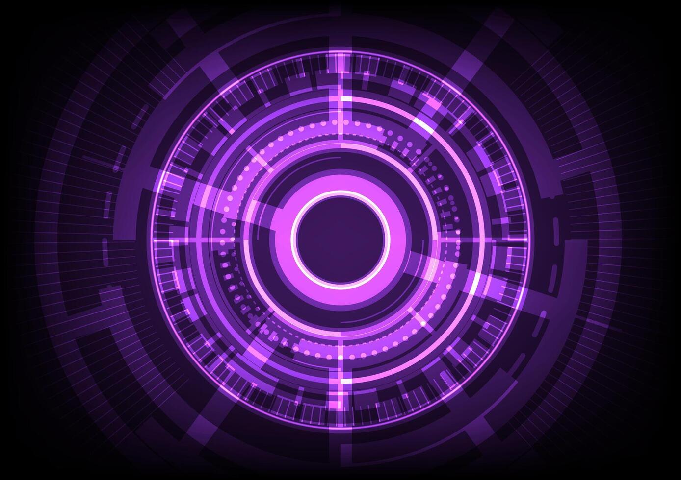 Abstract background with purple tech circles vector