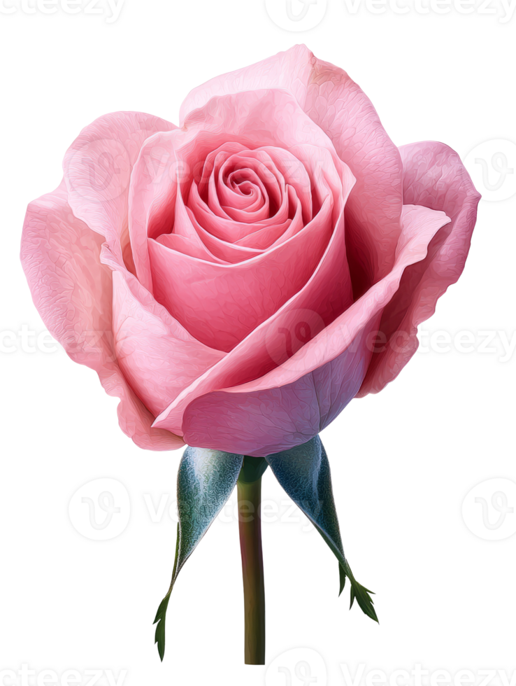 beautiful pink rose with delicate petals and vibrant colors, symbolizing love and elegance png